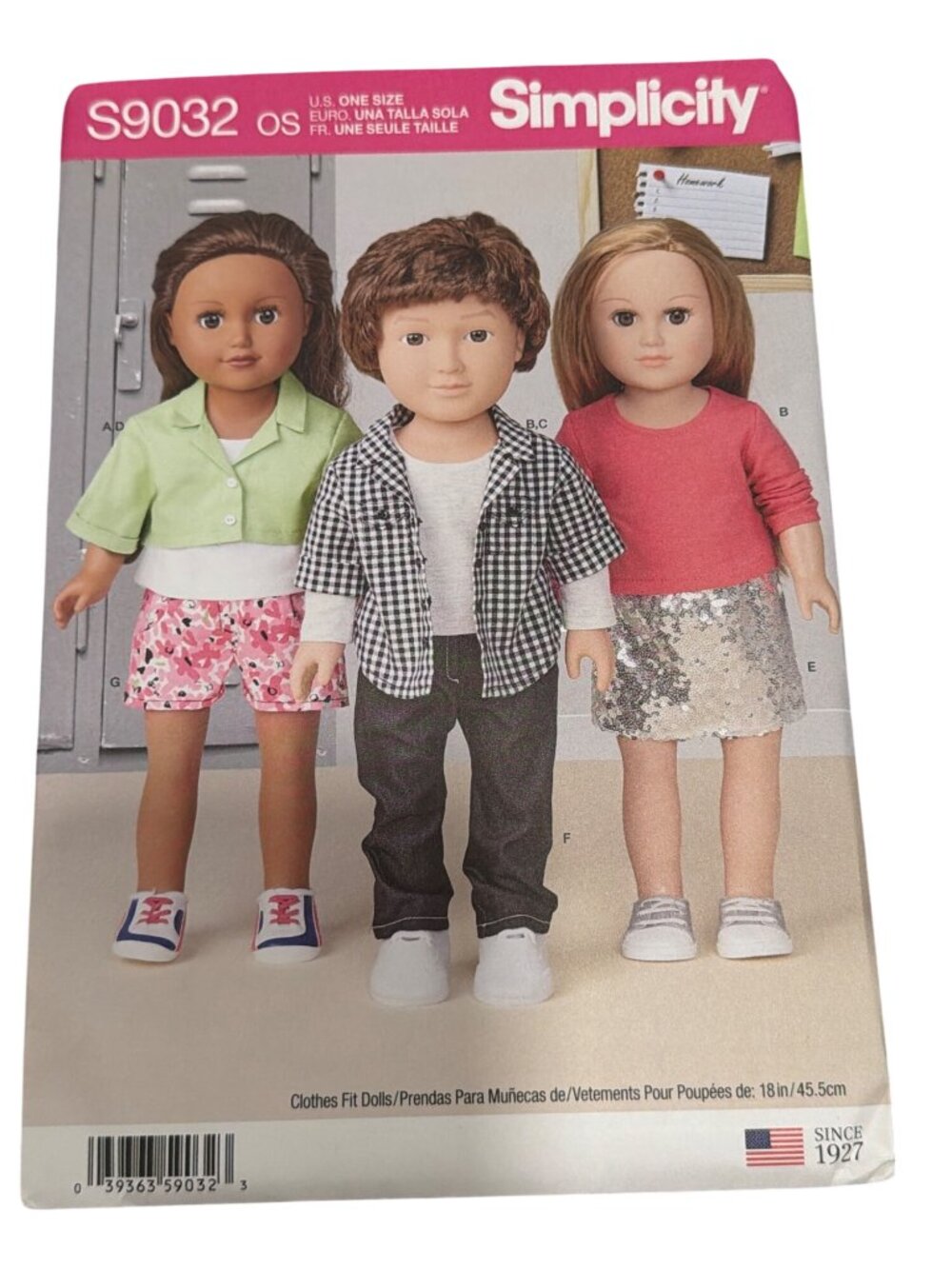 Simplicity S9032 Doll Clothes Sewing Pattern For 18-Inch Dolls 20-Pieces OS